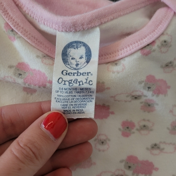 Carter's Gerber Baby Girl Long Sleeve Sleep Dress Sack Lot Bundle Elephant Sheep - Picture 3 of 8